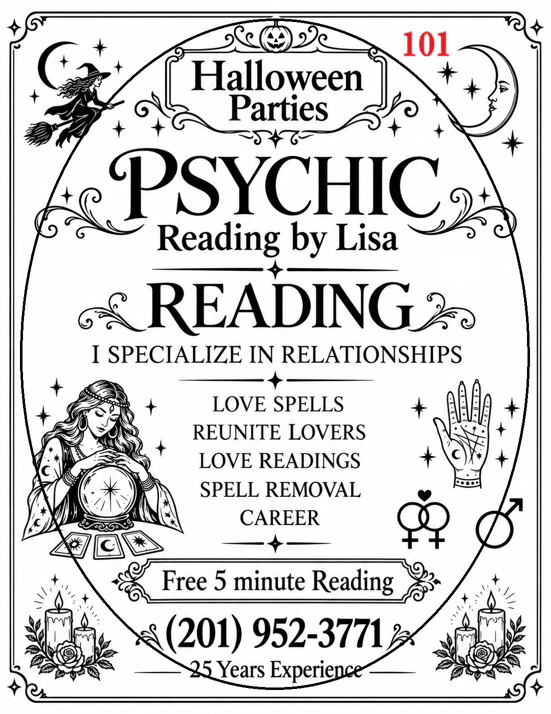 Promo 101 psychic fax flyer sample