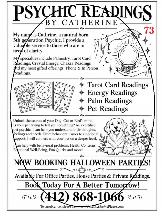 Psychic fax flyer sample 4